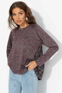 Лонгслив комбинированный бордового цвета Charutti(фото3)