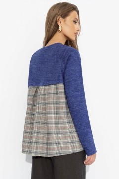 Лонгслив комбинированный синего цвета Charutti(фото6)