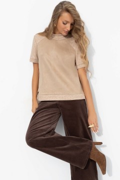 Водолазка бежевая из экозамши Charutti(фото2)