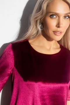 Платье бархатное бордовое с карманами Charutti(фото4)