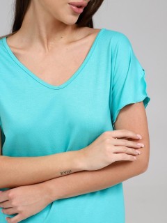 Пижама трикотажная мятного цвета с шортами Iv-capriz(фото4)