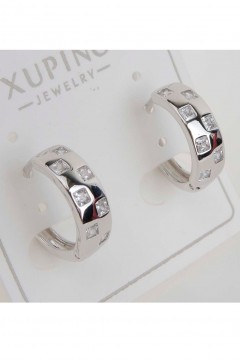 Серьги с замком кольцо Rada