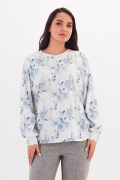 Блузка молочного цвета с длинными рукавами Braslava(фото3)