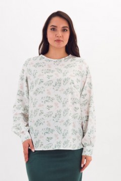 Блузка молочного цвета с длинными рукавами Braslava(фото3)