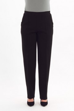 Брюки классические чёрные трикотажные Braslava(фото3)
