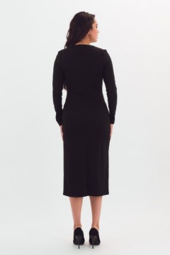 Платье-футляр трикотажное чёрное Braslava(фото4)