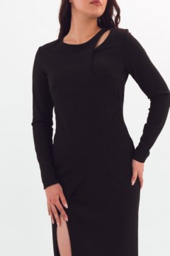 Платье-футляр трикотажное чёрное Braslava(фото2)