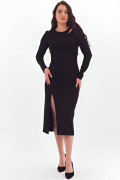 Платье-футляр трикотажное чёрное Braslava