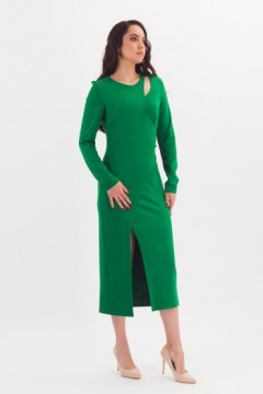 Платье-футляр трикотажное зелёного цвета Braslava(фото2)