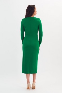Платье-футляр трикотажное зелёного цвета Braslava(фото4)