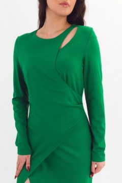 Платье-футляр трикотажное зелёного цвета Braslava(фото3)