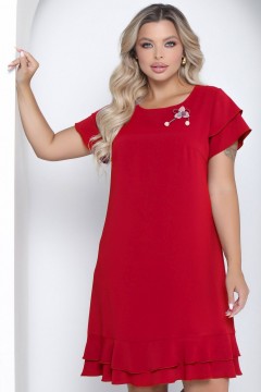 Платье А-силуэта с коротким двойным рукавом Agata