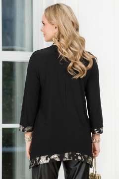 Туника чёрная с разрезами Lavira(фото5)