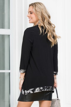 Туника чёрная с разрезами Lavira(фото4)