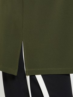 Джемпер цвета хаки из фактурного трикотажа Dora(фото8)