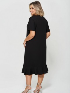 Платье чёрное из блестящего трикотажа Dora(фото5)