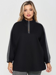 Джемпер чёрный из фактурного трикотажа Dora(фото3)