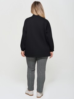 Джемпер чёрный из фактурного трикотажа Dora(фото9)