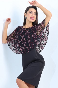 Платье чёрное с пелериной Империя красоток, нью SelenaSonata