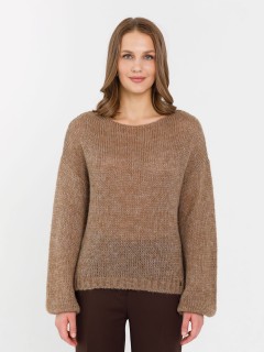 Джемпер вязаный с люрексом в цвете сафари Priz(фото3)