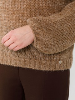 Джемпер вязаный с люрексом в цвете сафари Priz(фото5)