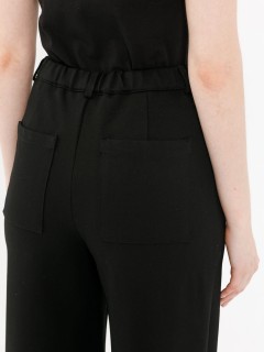 Брюки чёрные прямые трикотажные Priz(фото5)