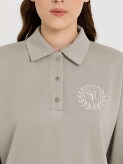 Джемпер-поло трикотажный с вышивкой Priz(фото4)