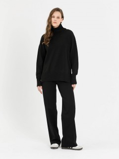 Водолазка вязаная чёрная с длинными рукавами Priz(фото2)