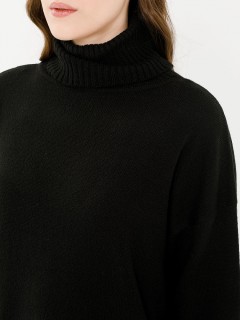 Водолазка вязаная чёрная с длинными рукавами Priz(фото4)