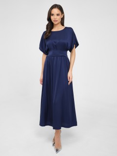 Платье нарядное синее с широким поясом Priz(фото2)