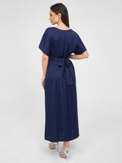 Платье нарядное синее с широким поясом Priz(фото6)