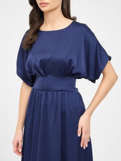 Платье нарядное синее с широким поясом Priz(фото3)