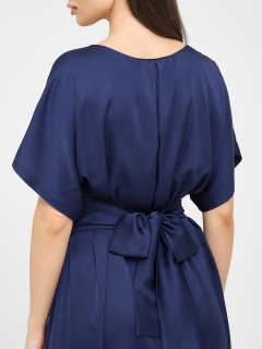Платье нарядное синее с широким поясом Priz(фото5)