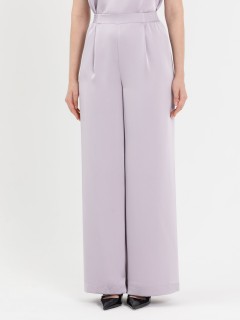 Брюки атласные фиолетово-серого цвета Priz(фото3)