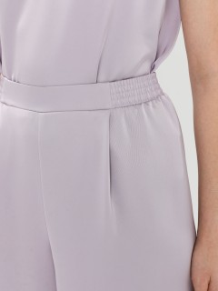 Брюки атласные фиолетово-серого цвета Priz(фото4)