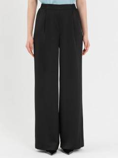 Брюки атласные чёрного цвета Priz(фото5)