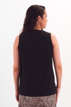 Майка чёрная с V-образным вырезом Braslava(фото5)