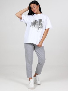 Костюм трикотажный белый с брюками Iv-capriz(фото7)