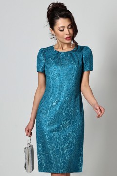 Платье-футляр тёмно-бирюзовое Ода моде, грин SelenaSonata