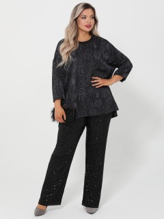 Блузка серая с принтом Dora(фото2)