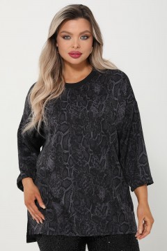 Блузка серая с принтом Dora