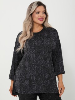 Блузка серая с принтом Dora(фото3)