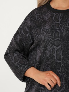 Блузка серая с принтом Dora(фото6)