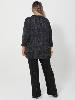 Блузка серая с принтом Dora(фото10)