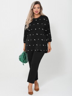 Блузка чёрная с принтом Dora(фото2)