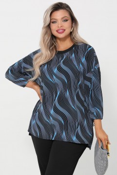 Блузка чёрная с принтом Dora