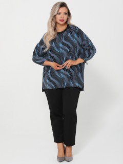 Блузка чёрная с принтом Dora(фото5)