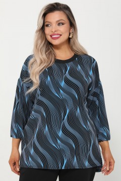 Блузка чёрная с принтом Dora(фото3)