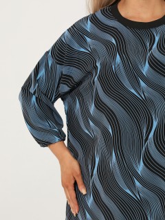 Блузка чёрная с принтом Dora(фото8)