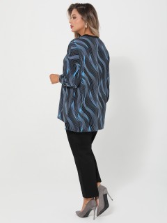 Блузка чёрная с принтом Dora(фото10)